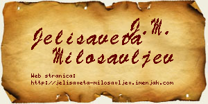 Jelisaveta Milosavljev vizit kartica